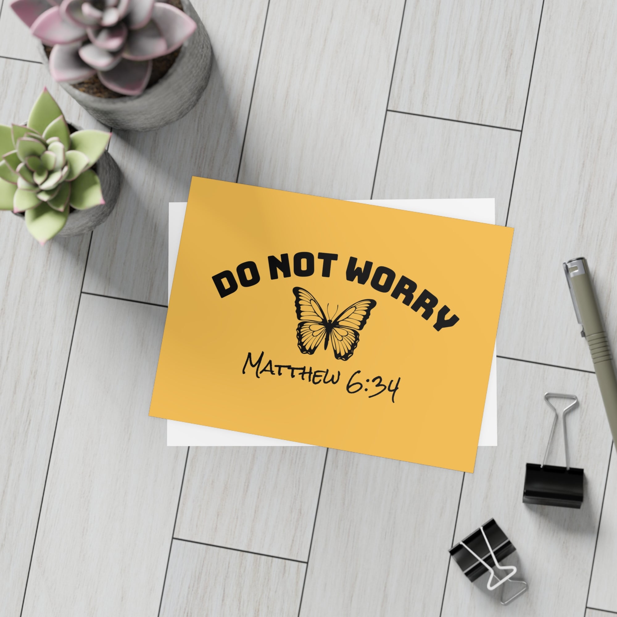 Matthew 6:34 • Postcard + Envelope
