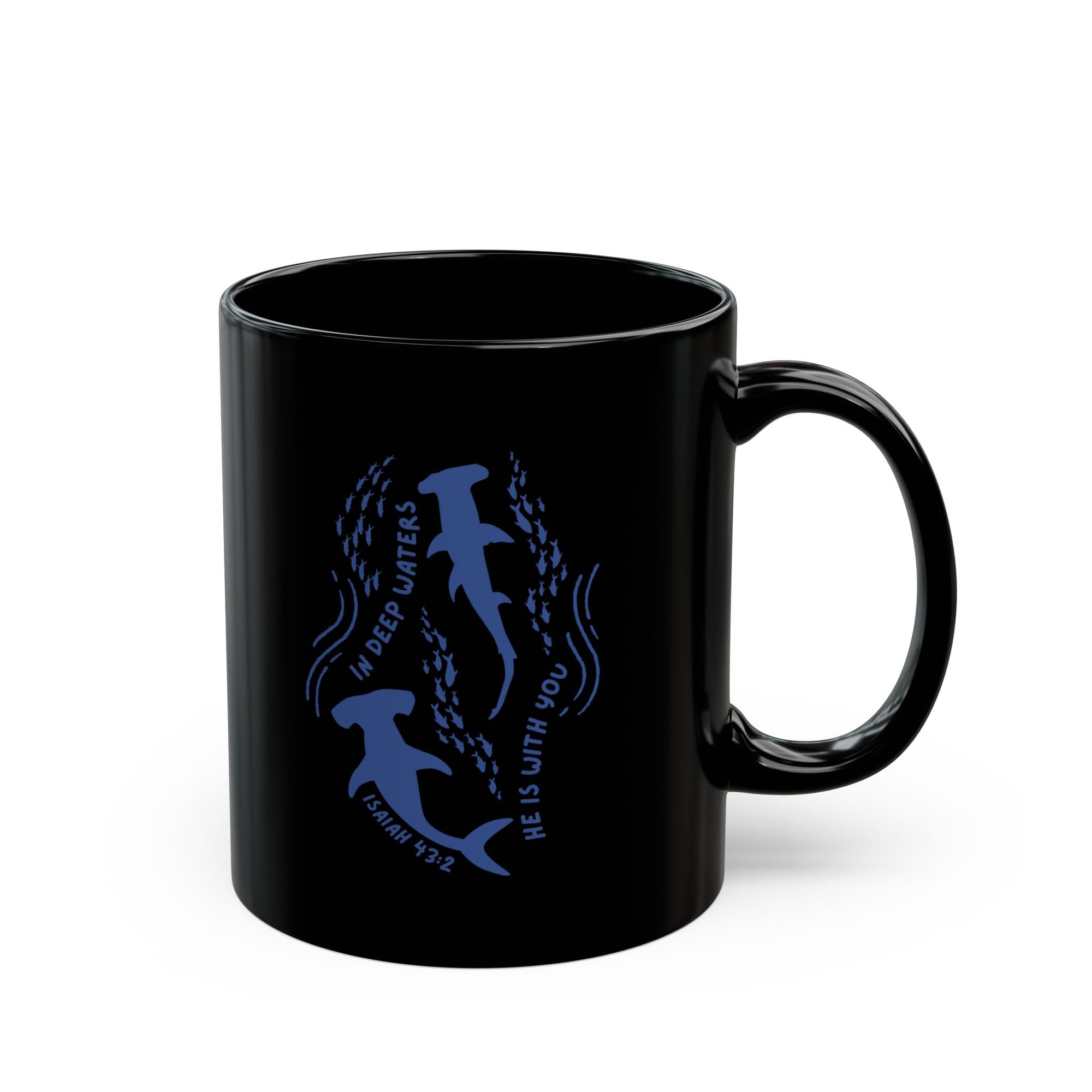 Isaiah 43:2 • Black Mug