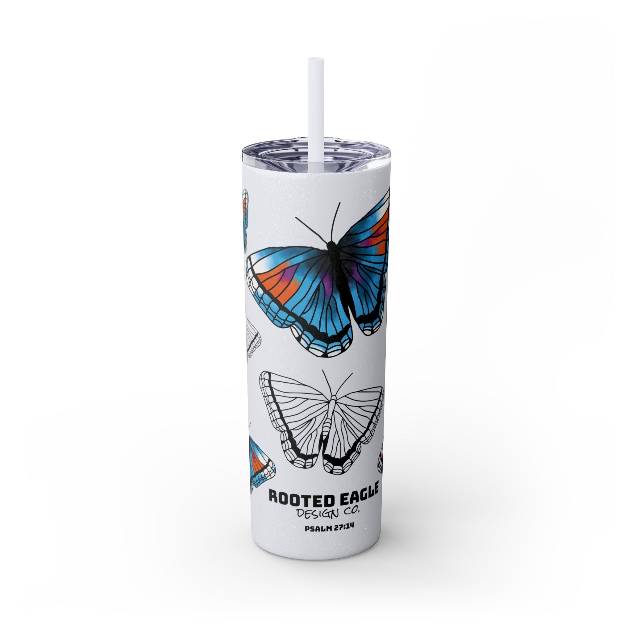 Psalm 27:14 • Skinny Tumbler, 20oz