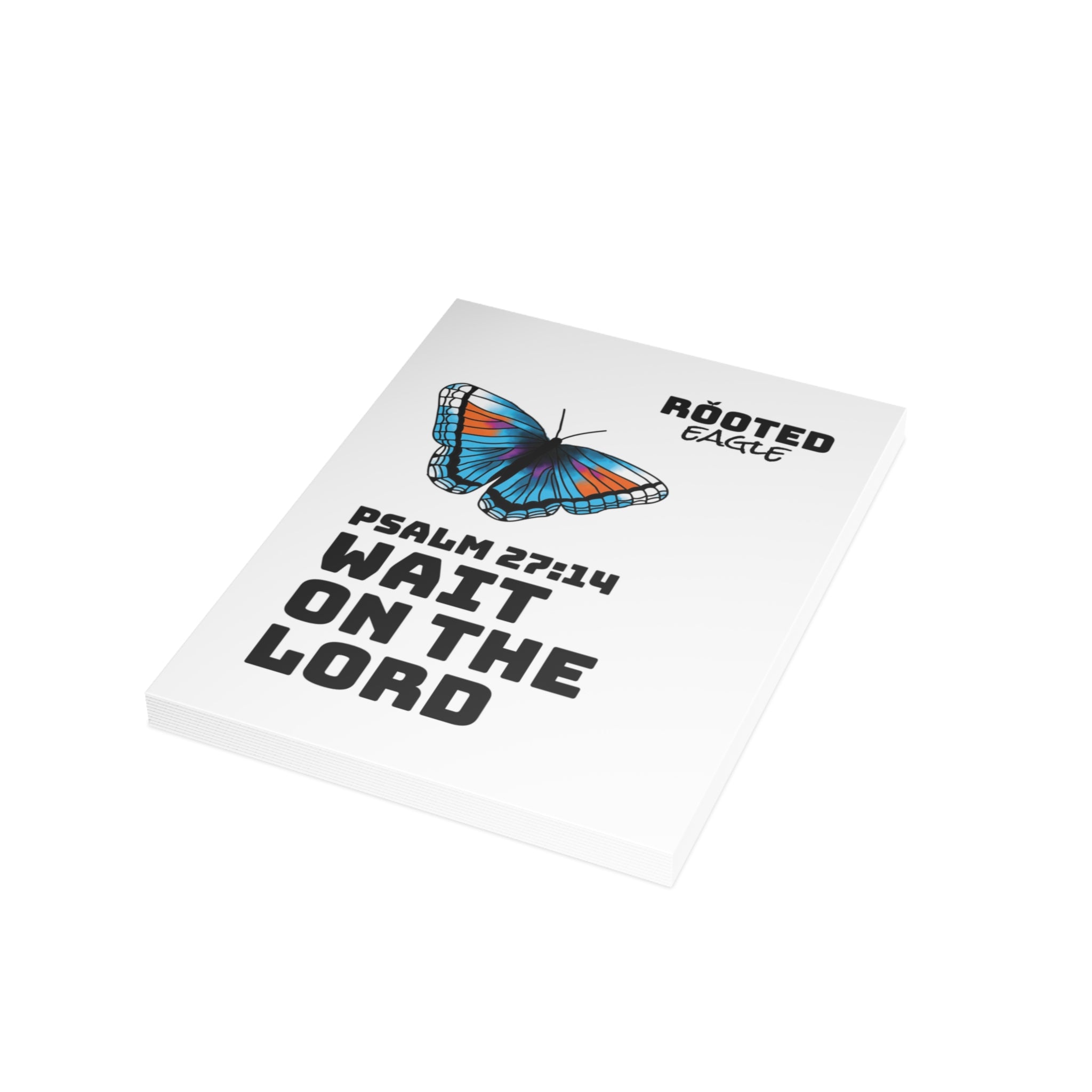 Psalm 27:14 • Watercolor • Postcard + Envelope