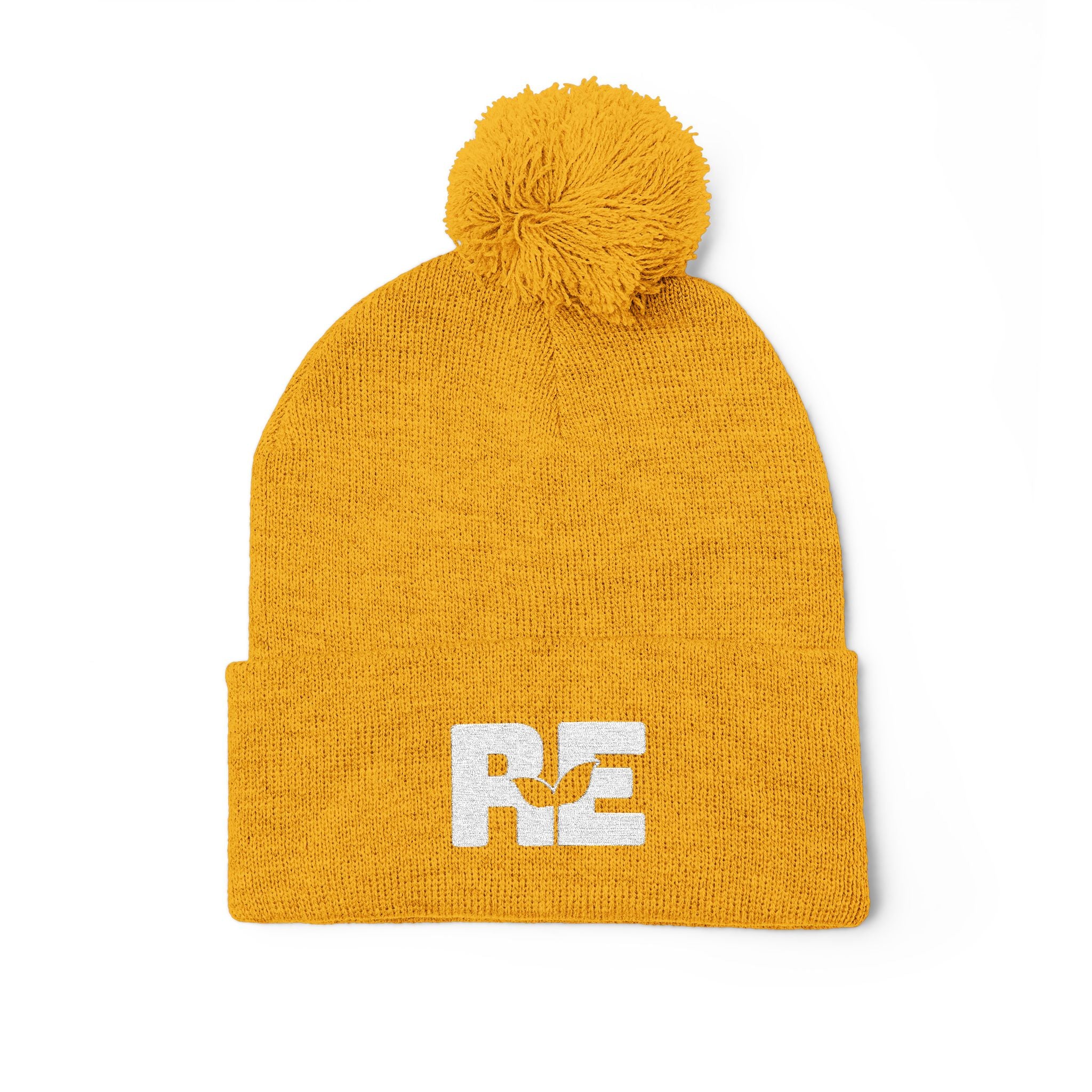 Rooted Eagle • Embroidered Pom-Pom Beanie