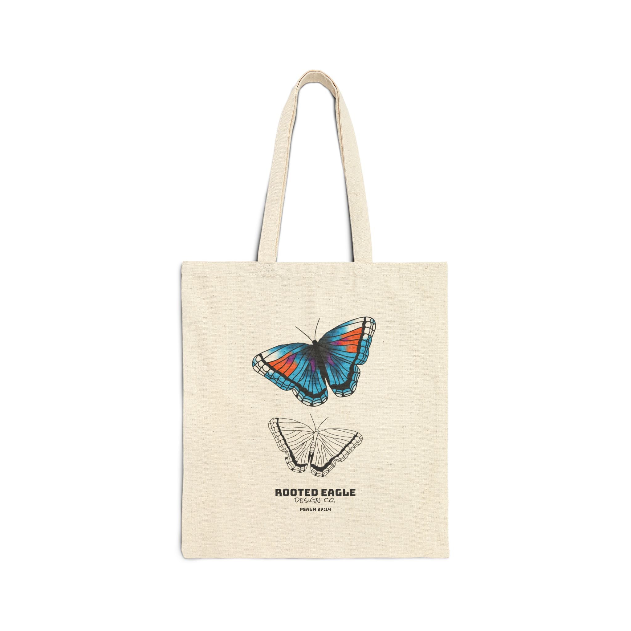 Psalm 27:14 • Cotton Canvas Bag