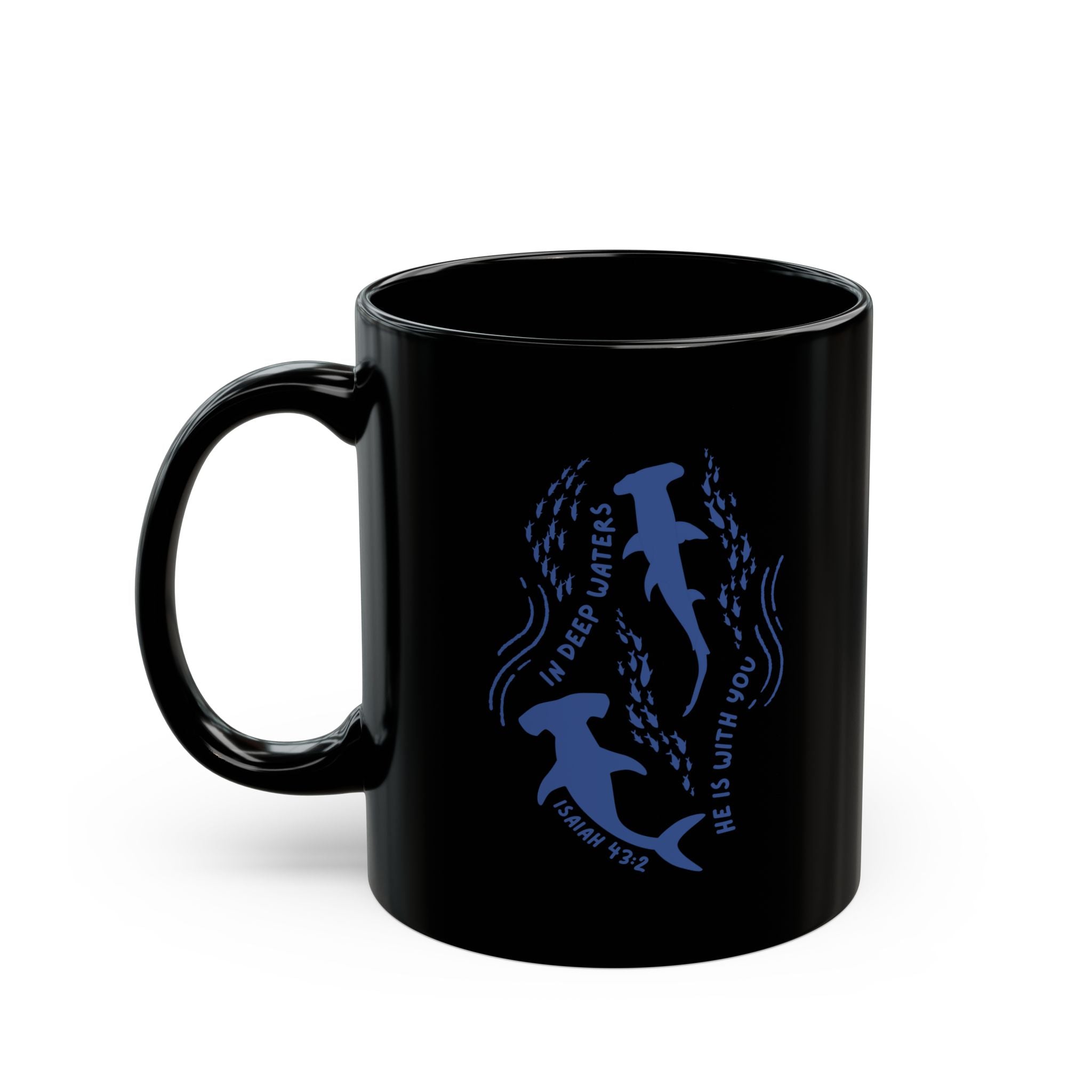 Isaiah 43:2 • Black Mug