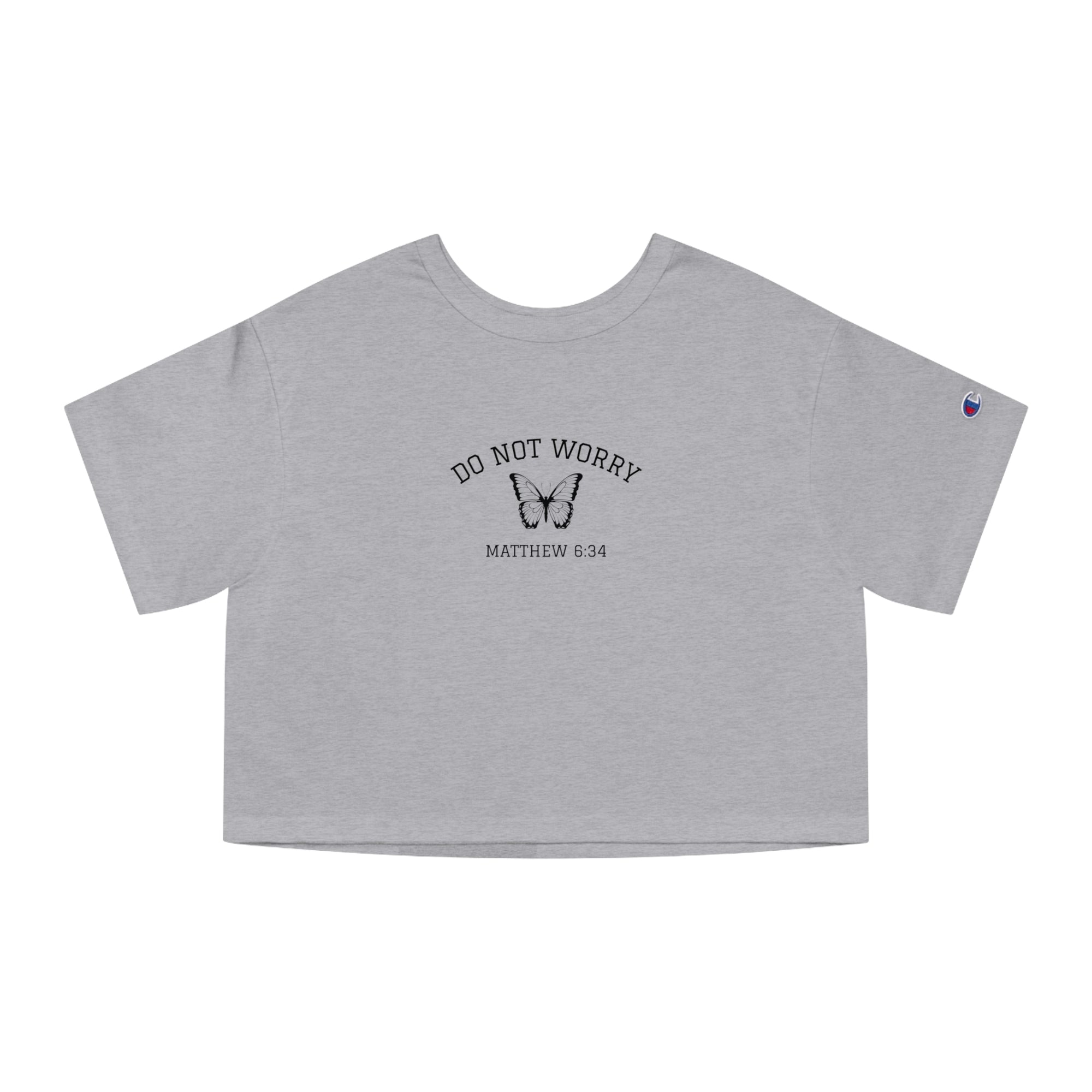 Matthew 6:34 • Champion Heritage Crop Top