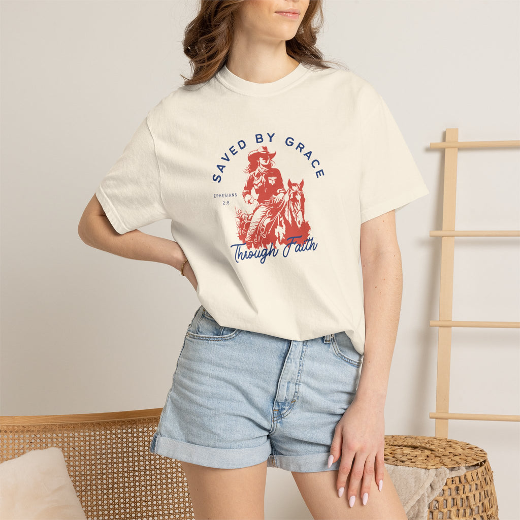 Saved by Grace • Comfort Colors Tee