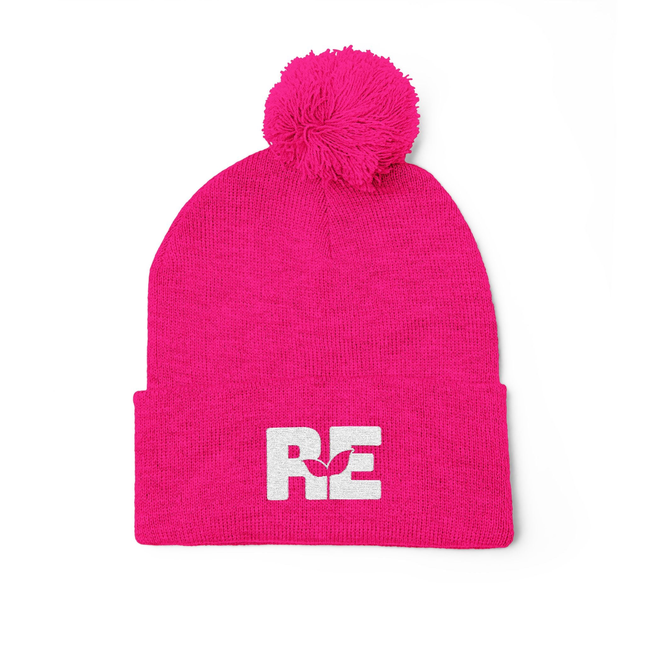 Rooted Eagle • Embroidered Pom-Pom Beanie