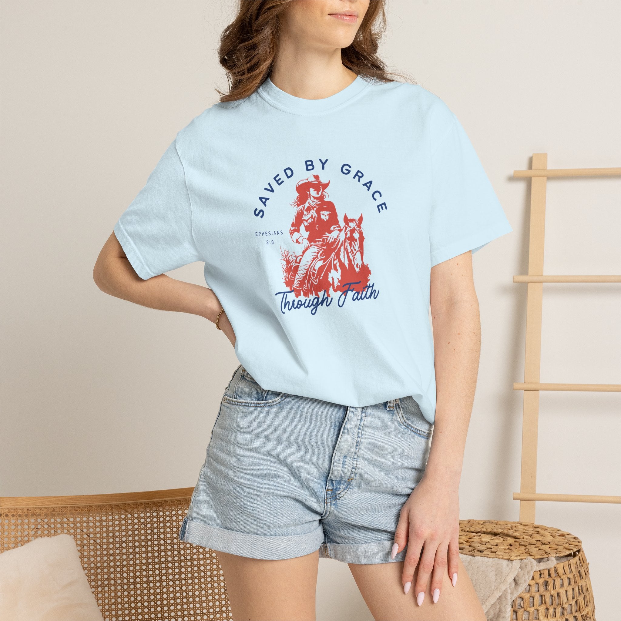 Saved by Grace • Comfort Colors Tee