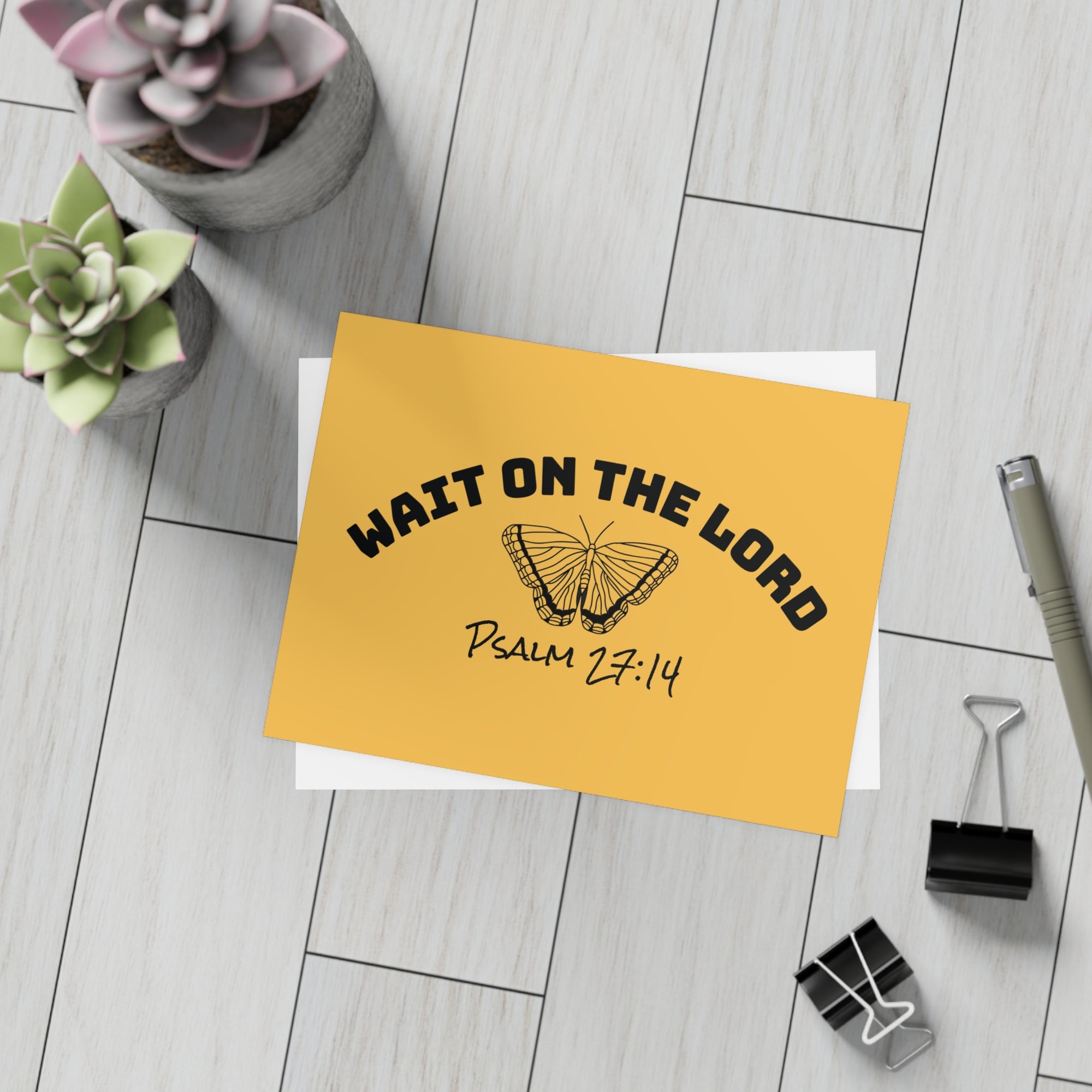Psalm 27:14 • Postcard + Envelope