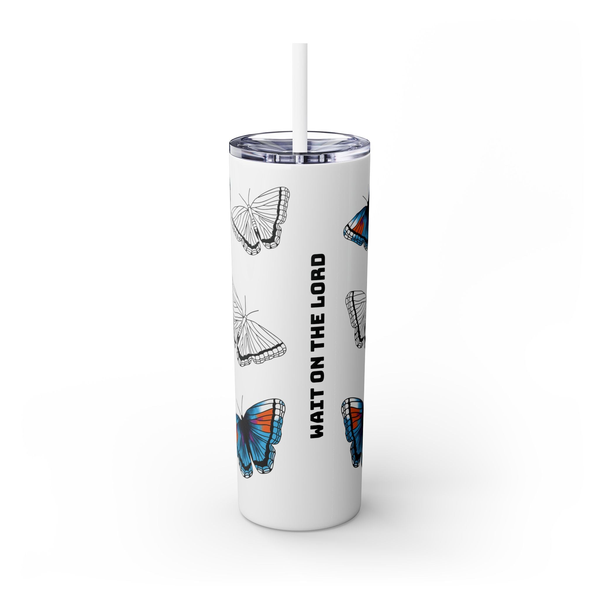 Psalm 27:14 • Skinny Tumbler, 20oz