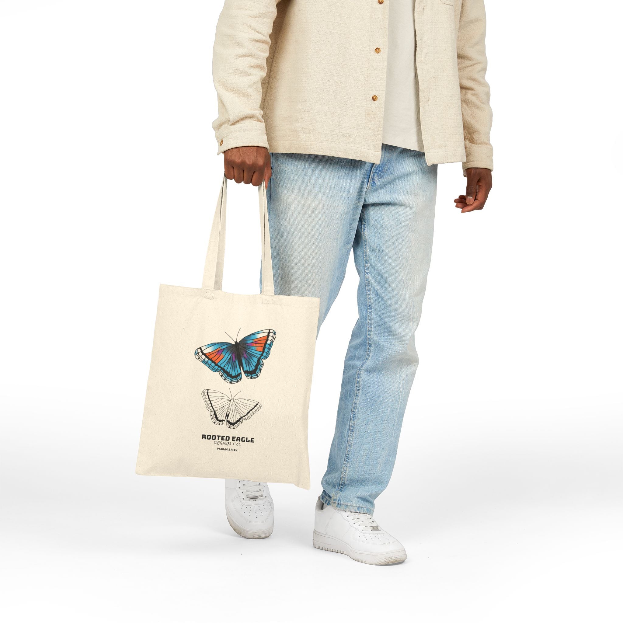 Psalm 27:14 • Cotton Canvas Bag