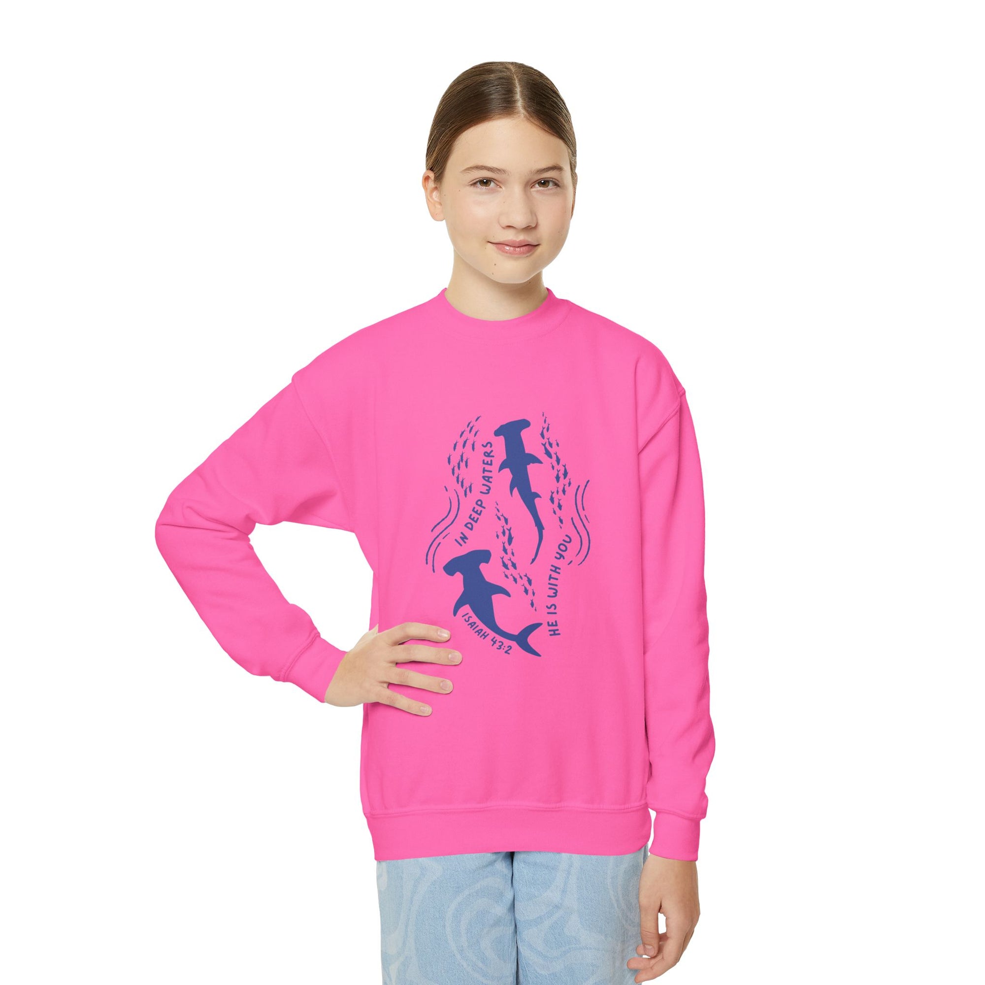 Isaiah 43:2 • Youth Crewneck Sweatshirt
