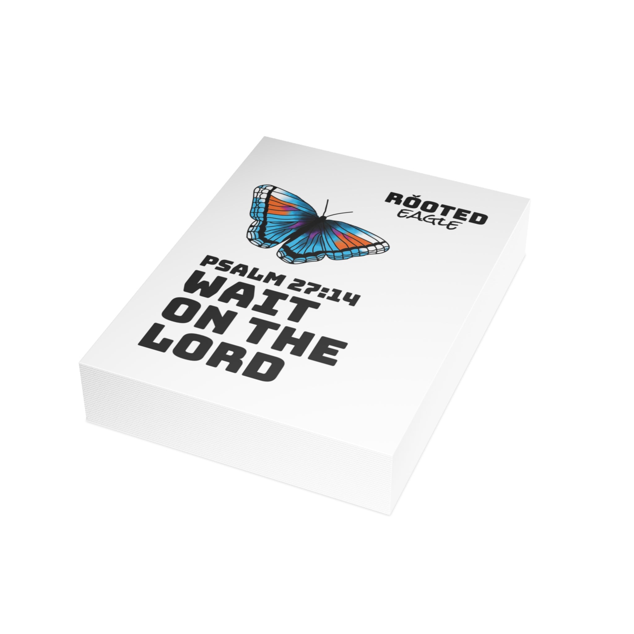 Psalm 27:14 • Watercolor • Postcard + Envelope