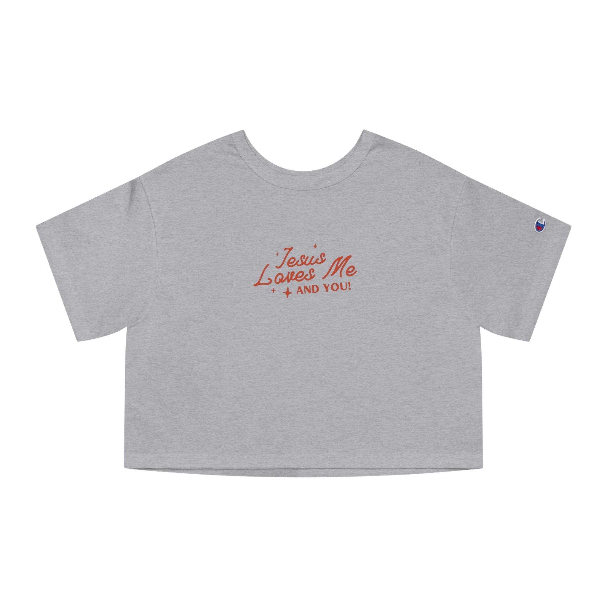 Jesus Loves Me • Champion Heritage Crop Top