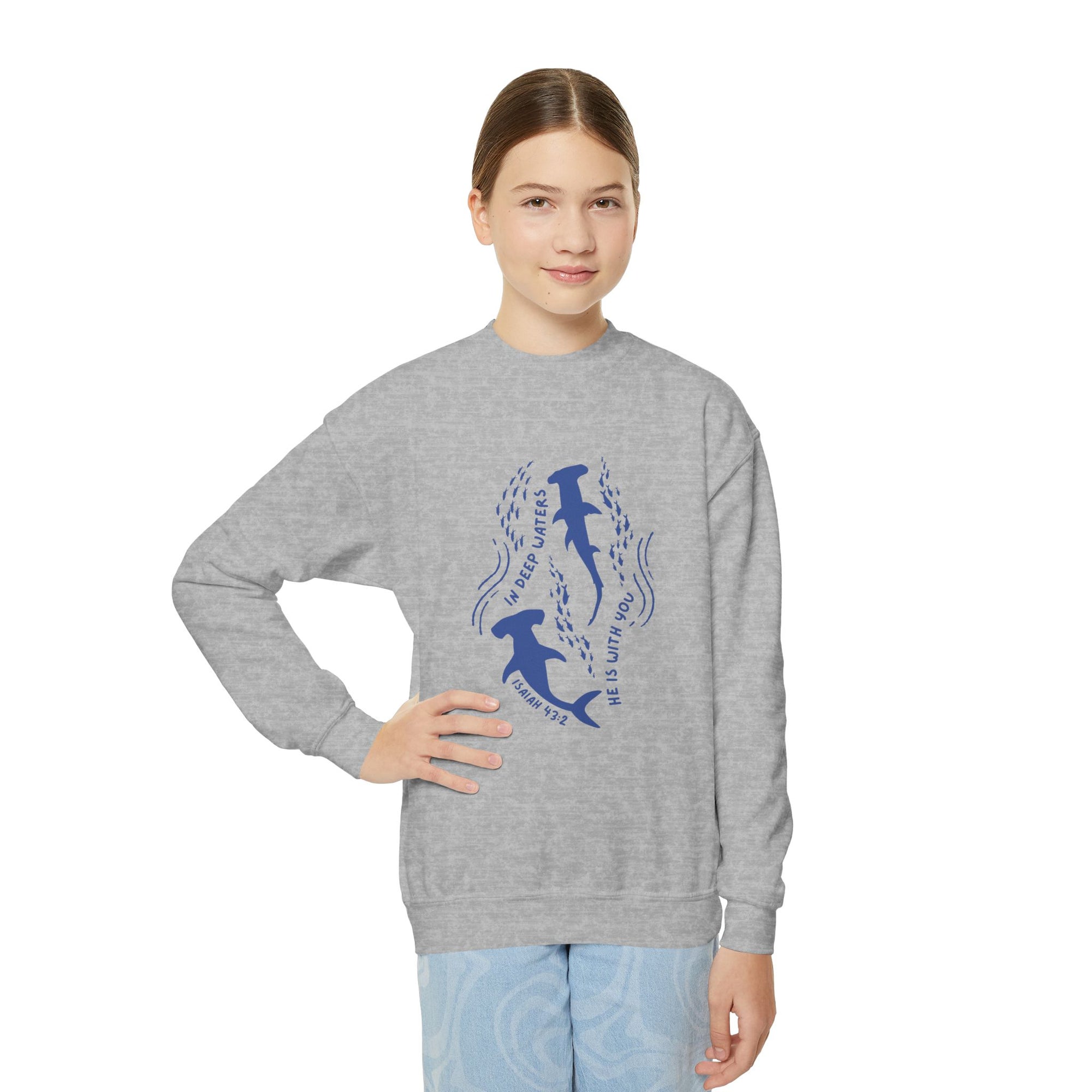 Isaiah 43:2 • Youth Crewneck Sweatshirt