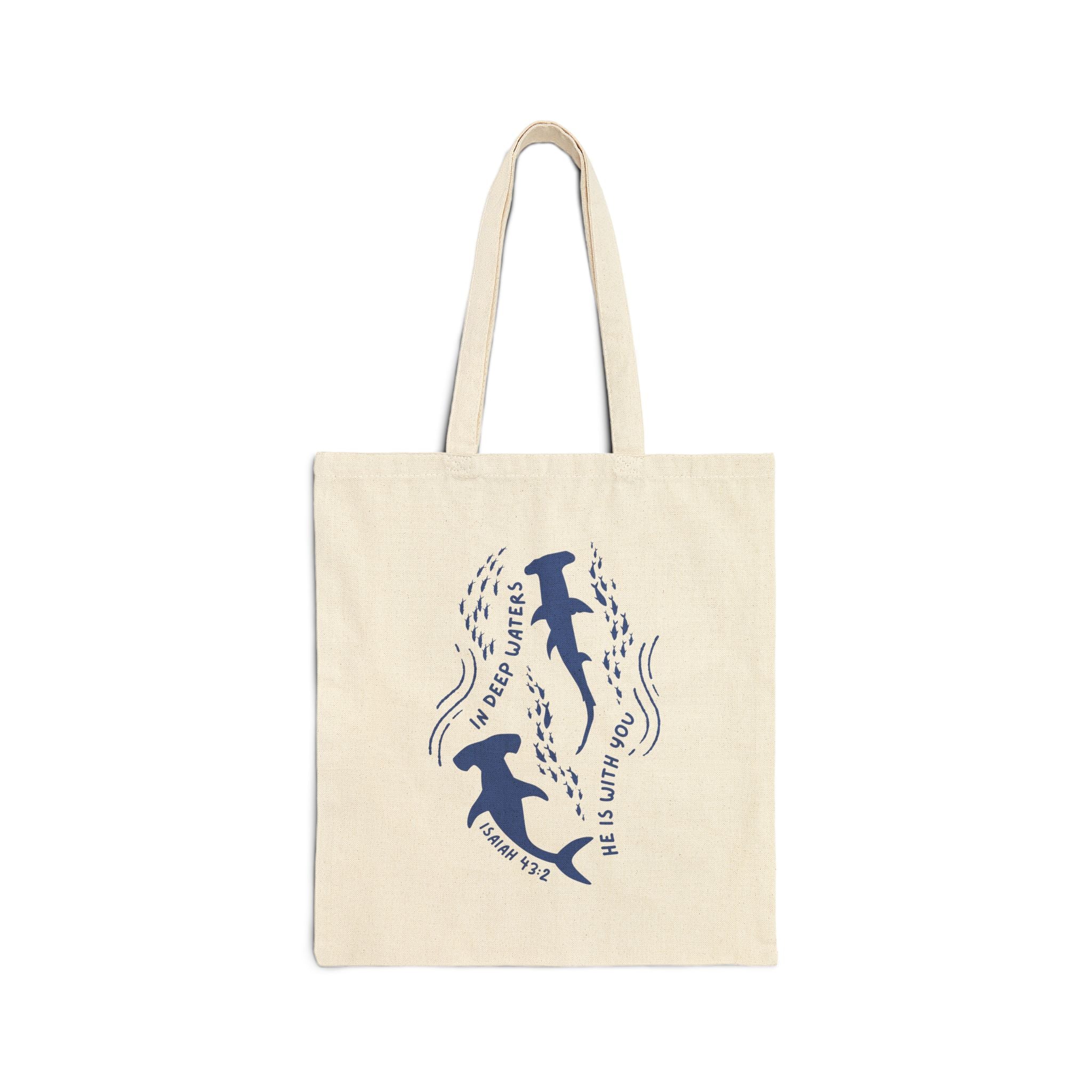 Isaiah 43:2 • Cotton Canvas Bag