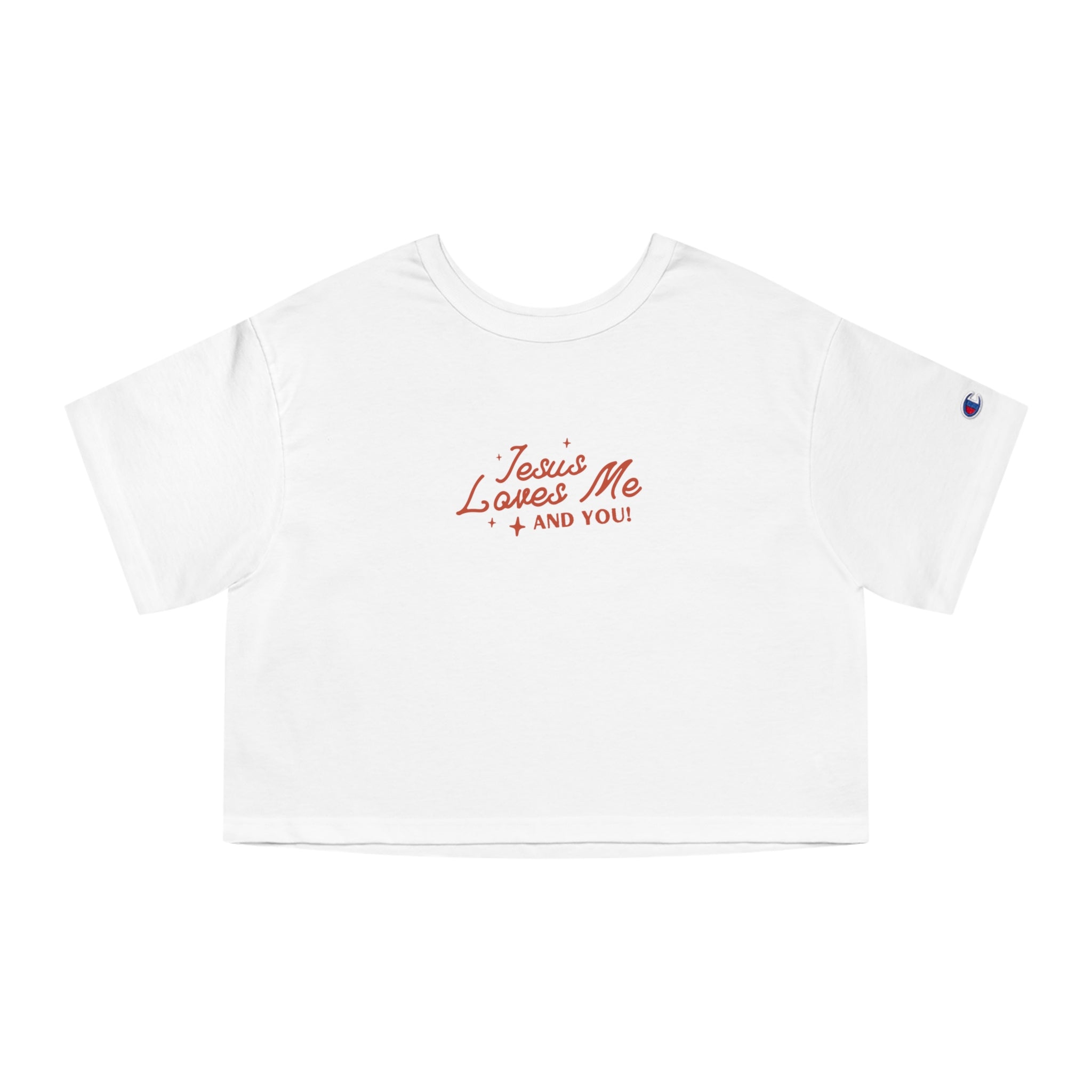 Jesus Loves Me • Champion Heritage Crop Top