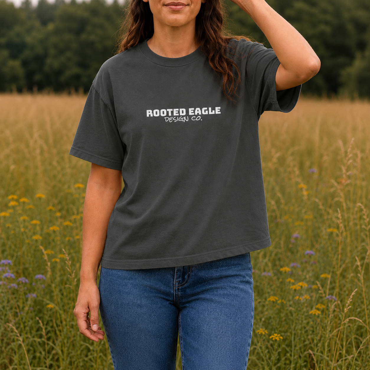 Rooted Eagle Design Co. • Women's Boxy Tee