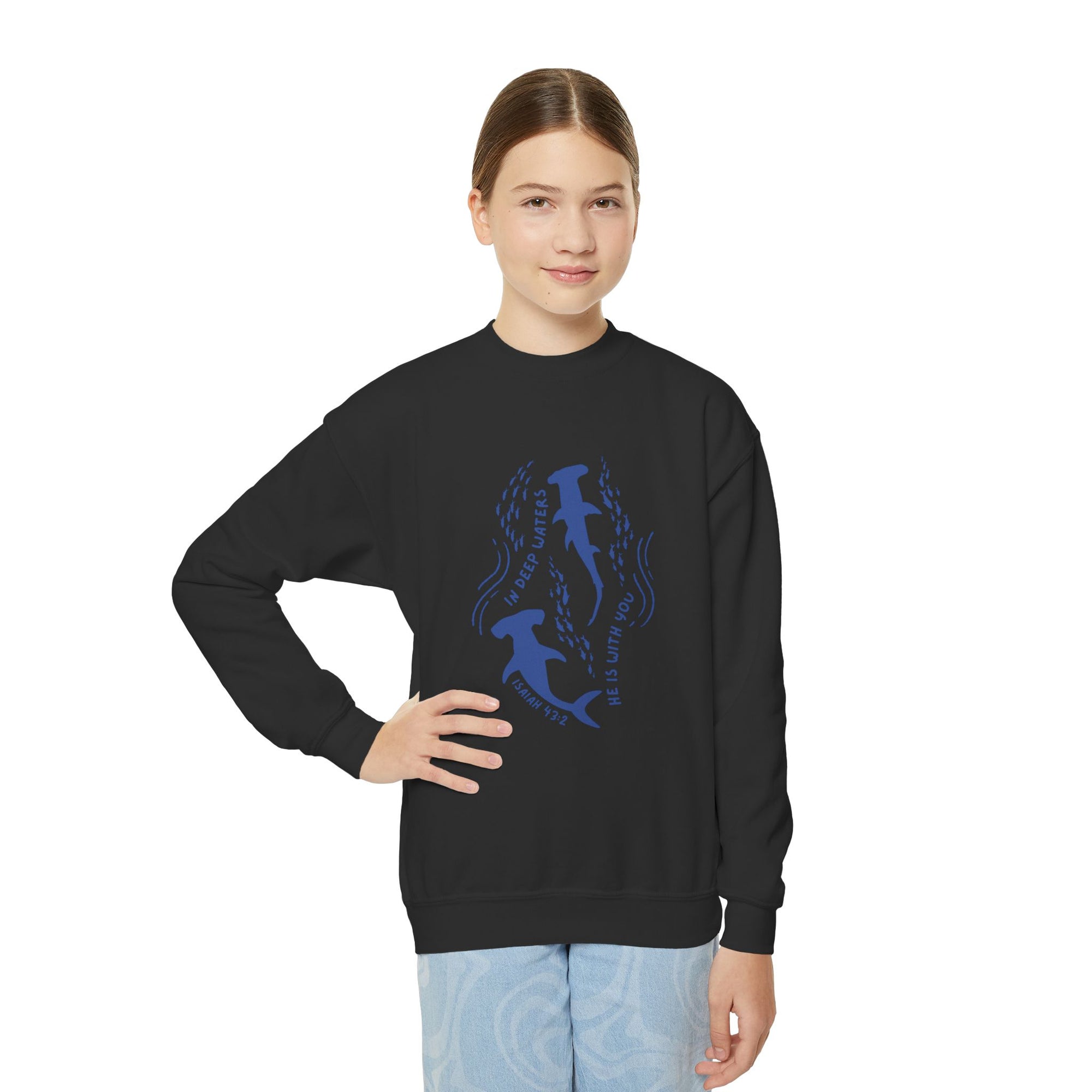 Isaiah 43:2 • Youth Crewneck Sweatshirt