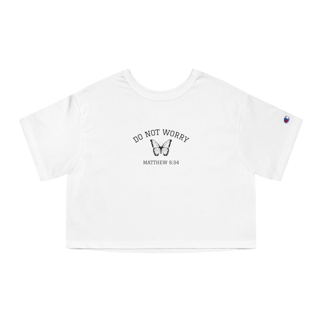 Matthew 6:34 • Champion Heritage Crop Top