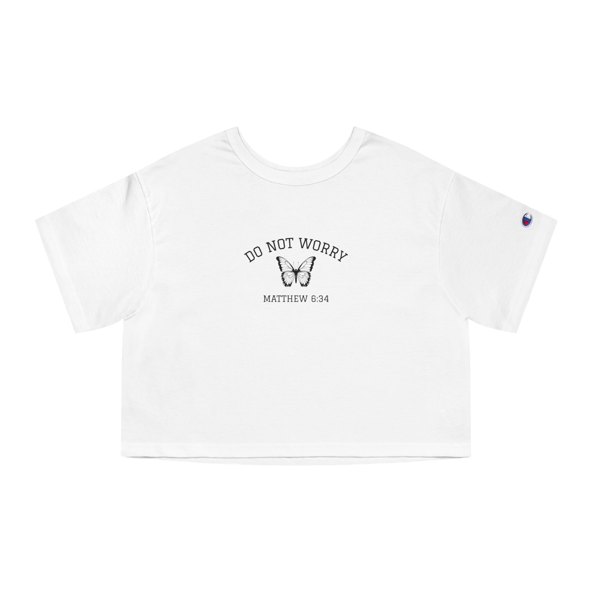 Matthew 6:34 • Champion Heritage Crop Top