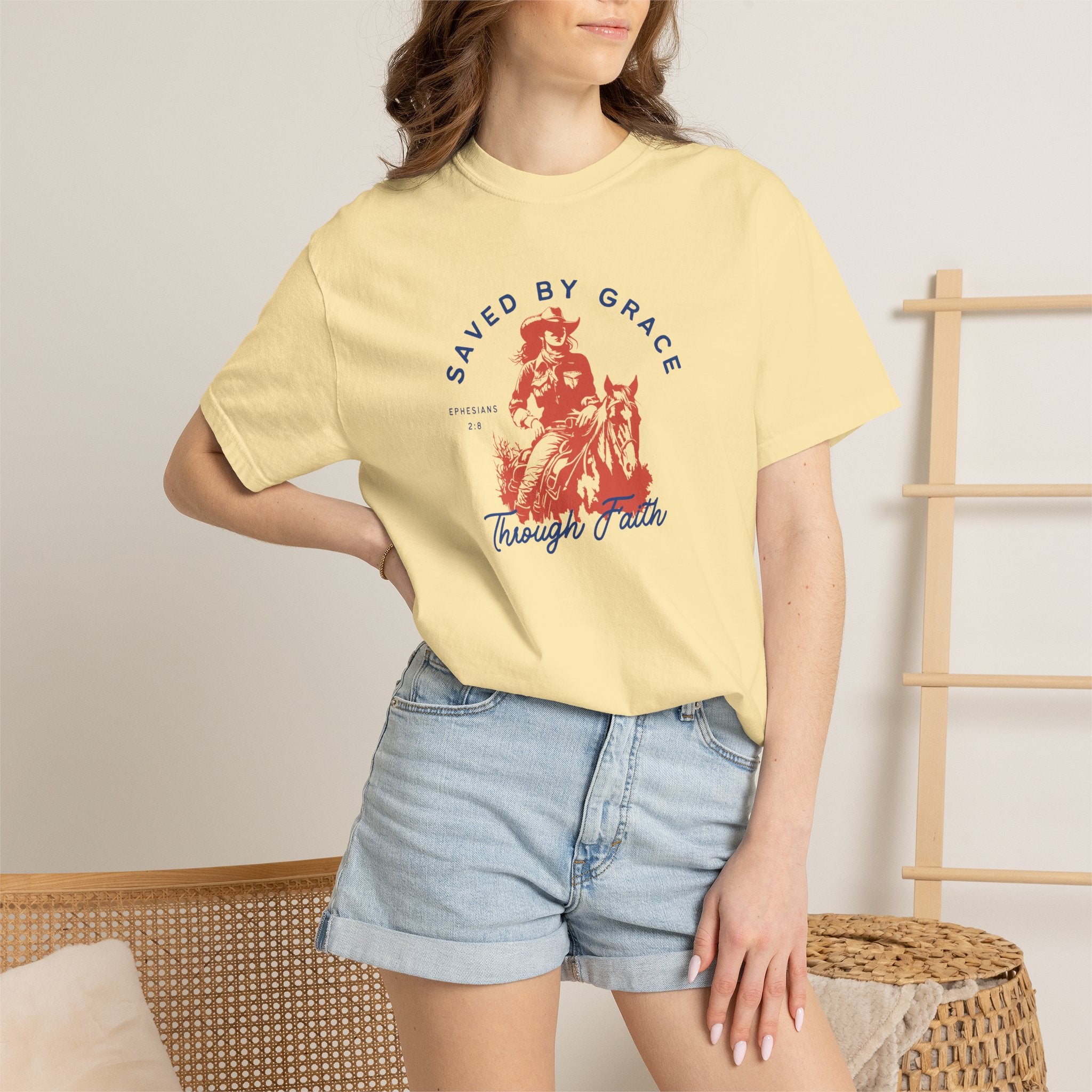 Saved by Grace • Comfort Colors Tee