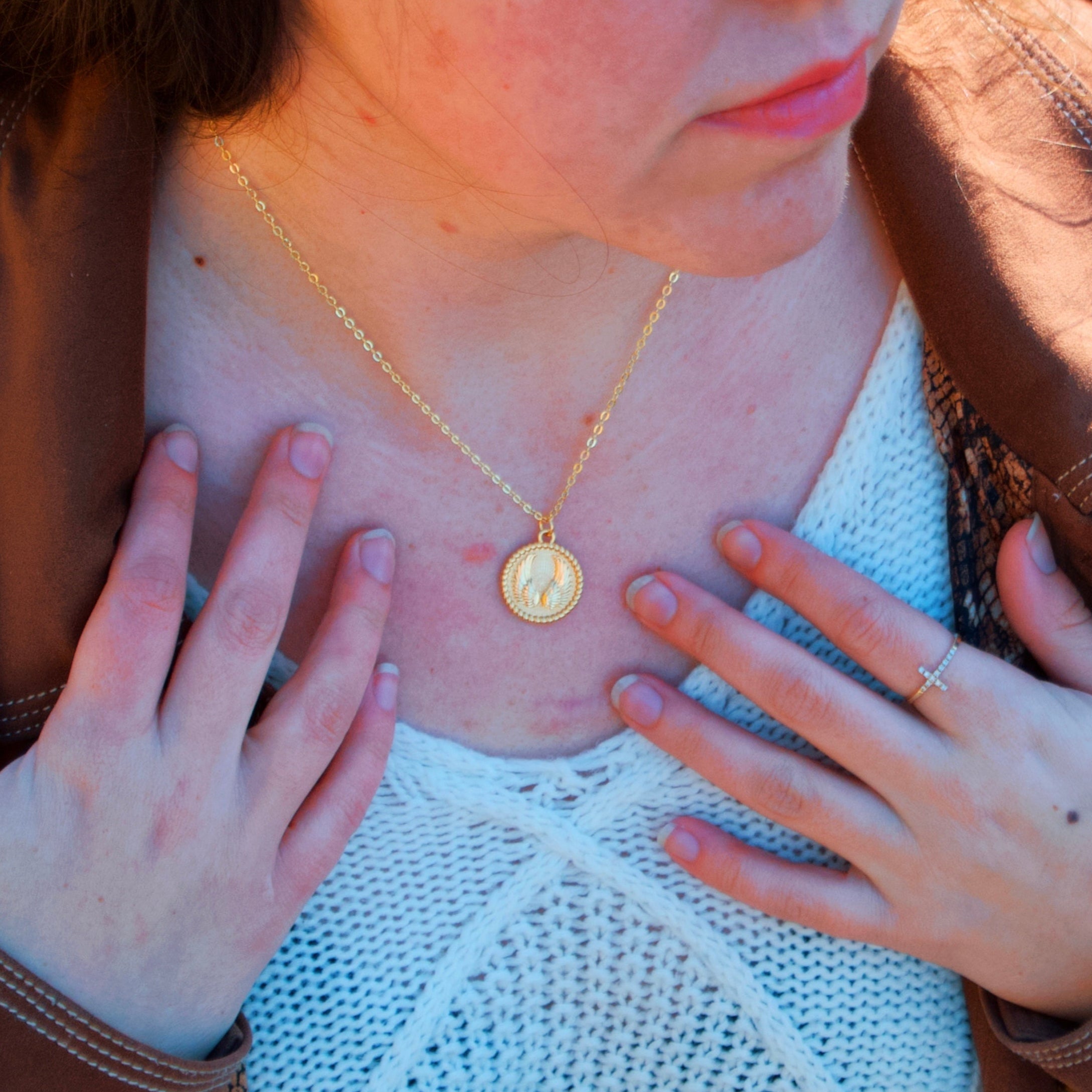 Wings Like Eagles • Gold Chain Necklace