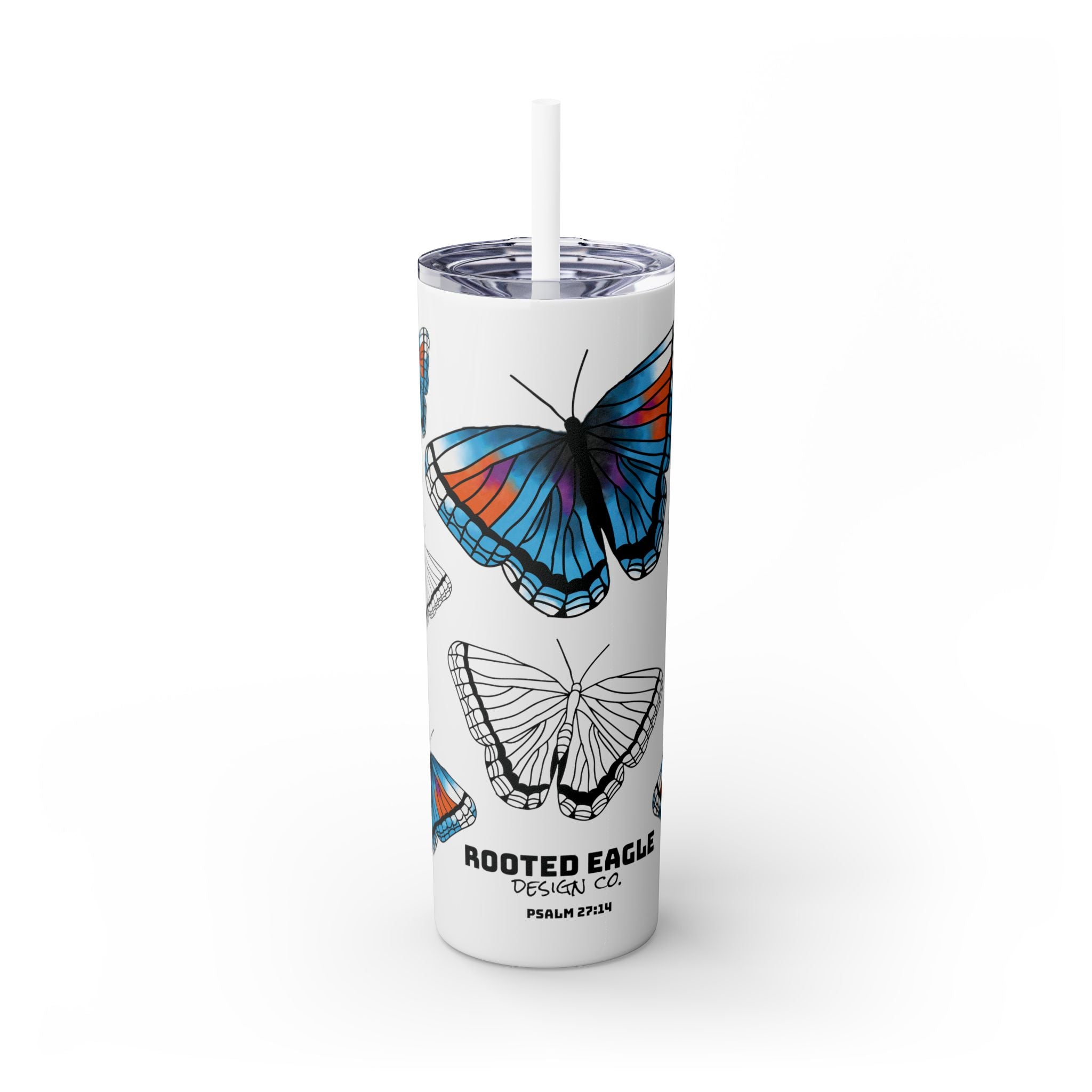 Psalm 27:14 • Skinny Tumbler, 20oz