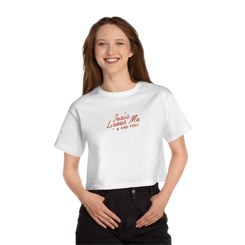 Jesus Loves Me • Champion Heritage Crop Top