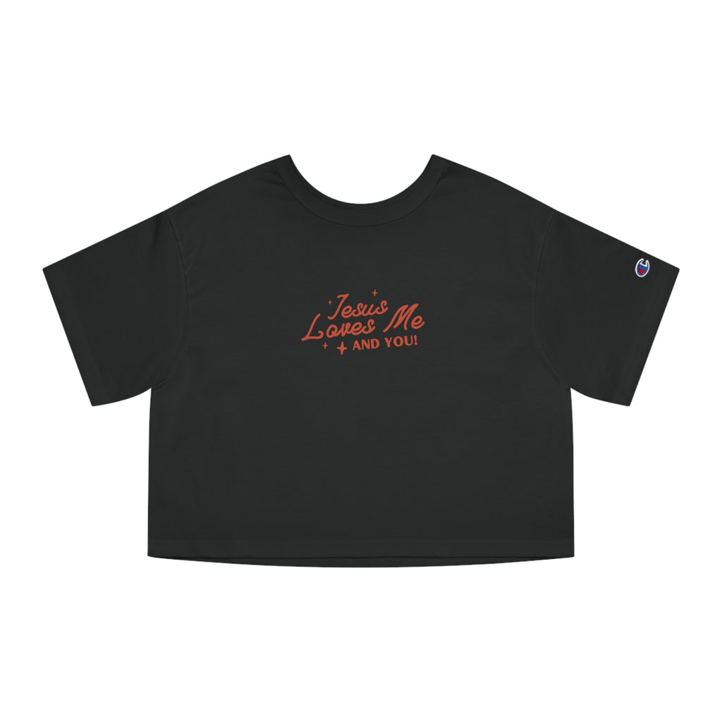 Jesus Loves Me • Champion Heritage Crop Top