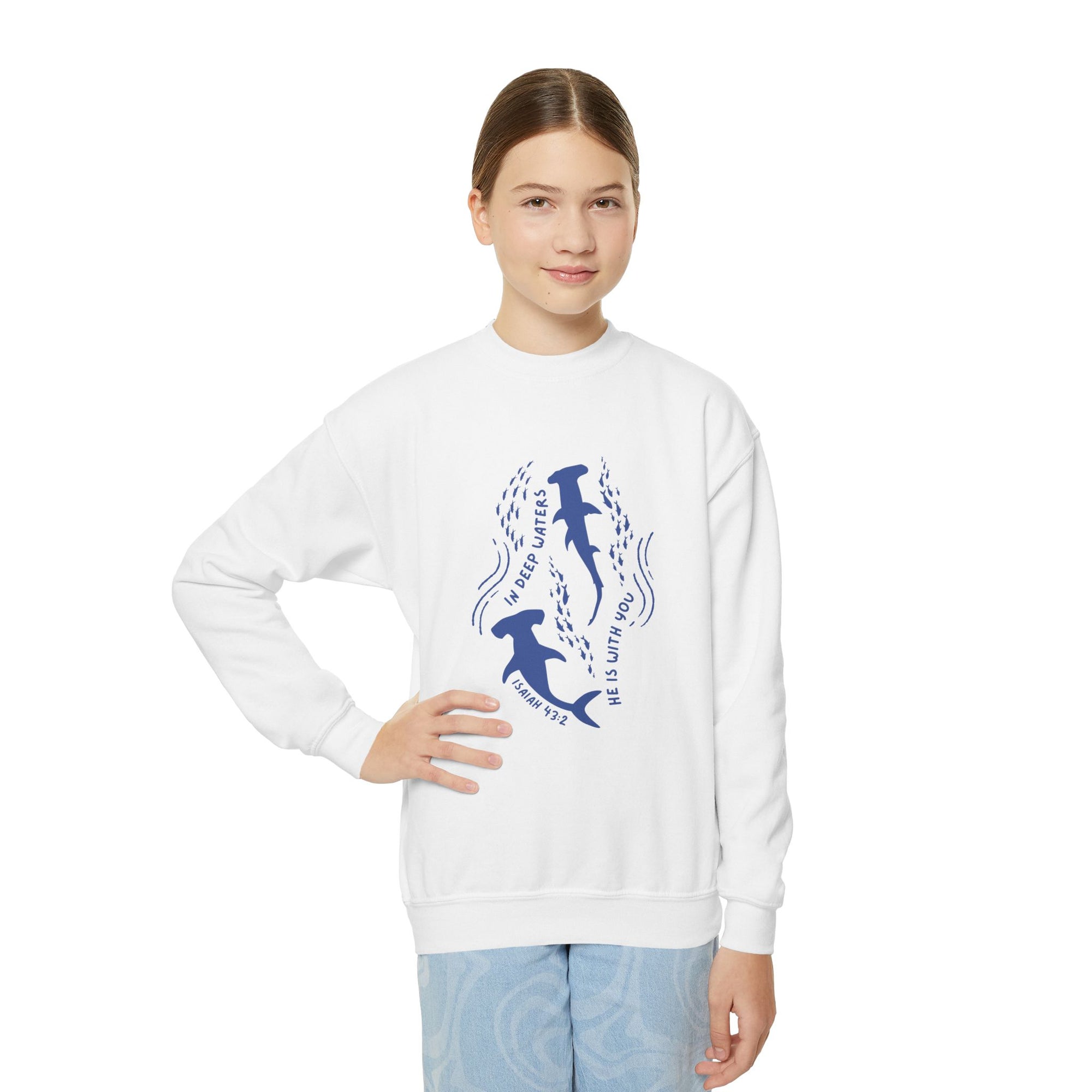 Isaiah 43:2 • Youth Crewneck Sweatshirt